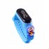 Cartoon Electronic Watch For Men Women Cartoon Doll Touch Screen Wrist Watch For Student A Sapphire Blue