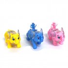 Cartoon Elephant Music Light Toy Electronic Robot Walking Action Toy for Pet Kids Baby random color