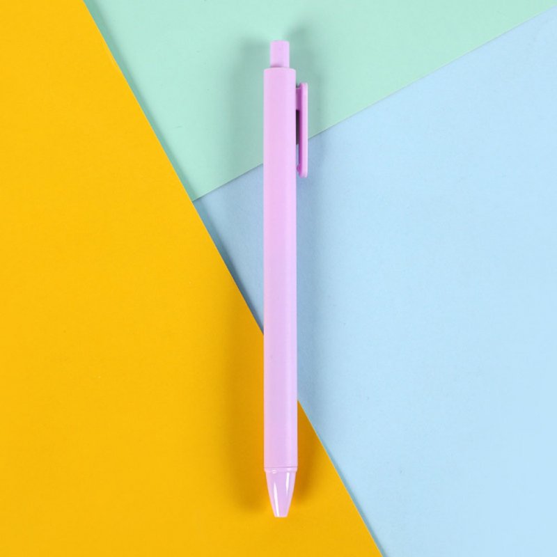 Cartoon Gel Pen Press Style Ballpoint Pen for School Writing Stationery purple_0.5mm