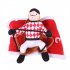 Cartoon Horse Riding Clothes Pet Cotton Cospaly Costume for Dogs Halloween Party red M