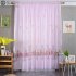 Cartoon House Printing Curtain Tulle for Living Room Bedroom Children Room Window Screening Blue christmas room paper print 1m wide x 2m high