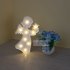 Cartoon LED 3D Night Light  Angel Shape Warm White Table Lamp  Indoor Decorative Nightlight for Kids Room Christmas Party Decor Blue