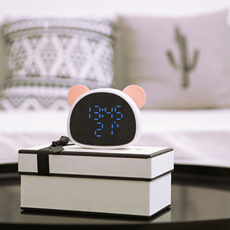 Cartoon Panda Shape Alarm  Clock Multi-function Voice Control Digital Alarm Clock