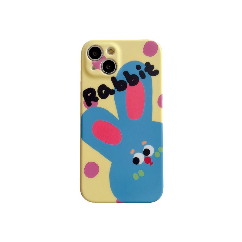 Cartoon Polka Dot Rabbit Phone Case Precise Hole Position Shockproof Protective Cover