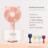 Cartoon Portable Mini Fan With Led Light Strong Wind Handheld Electric Fan With Mobile Phone Holder pink