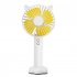 Cartoon Portable Mini Fan With Led Light Strong Wind Handheld Electric Fan With Mobile Phone Holder Navy blue