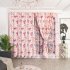 Cartoon Printed Window Curtains Hollow Out Drape for Home Kids Room Shade Pink 1   2 5m high punch