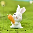 Cartoon Rabbit Easter Animal Model Micro Landscape Home Decor Garden Decoration Accessories #4