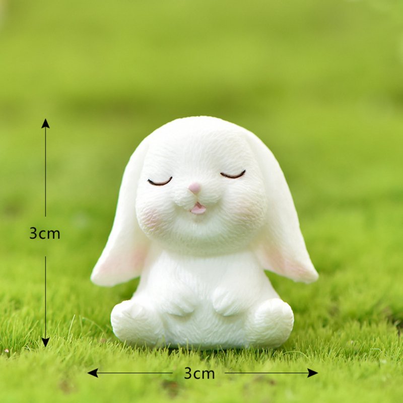 Cartoon Rabbit Easter Animal Model Micro Landscape Home Decor Garden Decoration Accessories #6