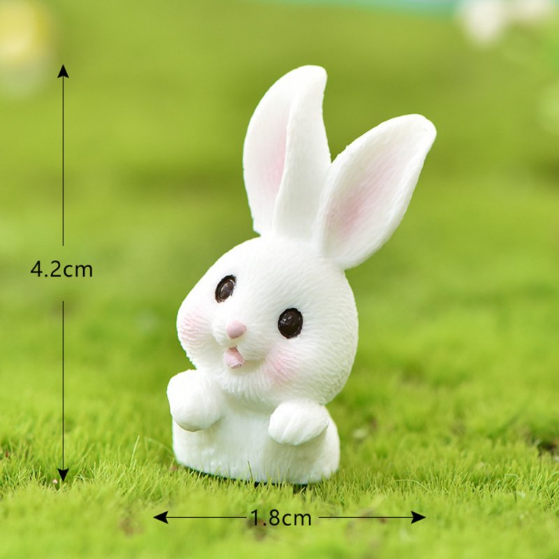 Cartoon Rabbit Easter Animal Model Micro Landscape Home Decor Garden Decoration Accessories #7