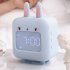 Cartoon Rabbit shaped Silicone Intelligent Alarm  Clock Rechargeable Voice Timekeeping Custom Music Clock With Night Light For Children Blue