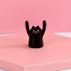 Cartoon Shaped Message Clips Picture Frames Home Business Desktop Card Holder Black cat