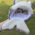 Cartoon Shark Hand Puppet Cute Plush Animal Hand Toy Parent child Interactive Toys Gray 28cm