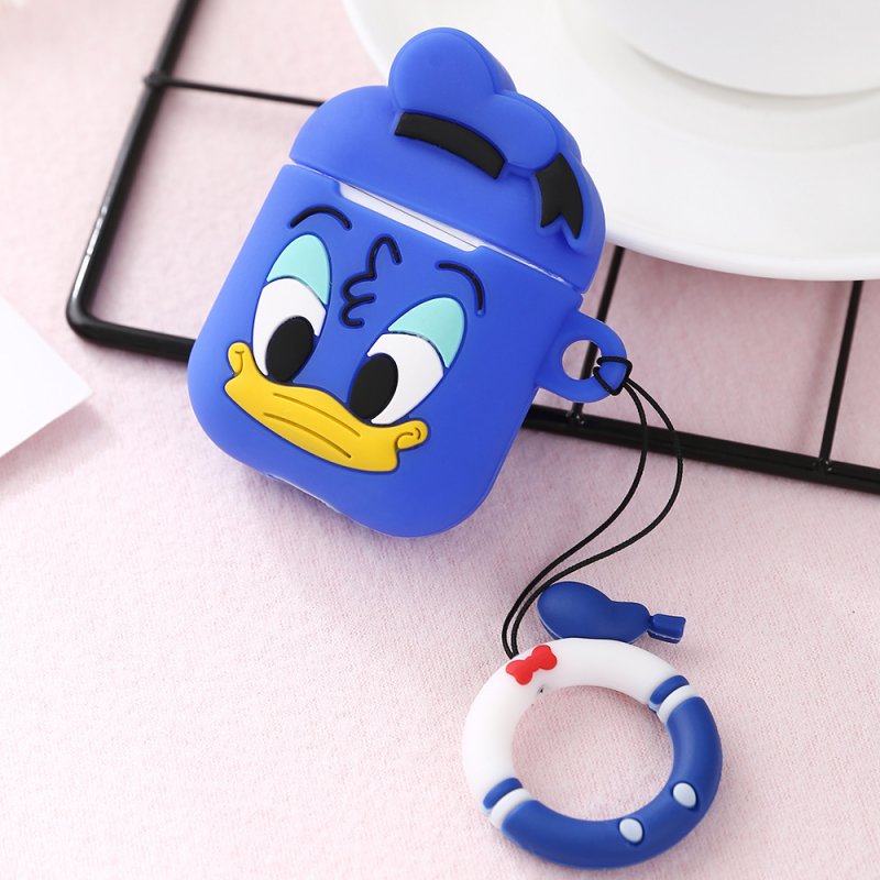 Cartoon Silicone Soft Shell Protective Case for IOS Airpods Wireless Bluetooth Headset Charging Box 7#