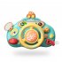 Cartoon Simulate Steering Wheel Toys Electric Driving Car Steering Wheel With Sound Light Educational Toys For Birthday Gifts pink