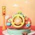 Cartoon Simulate Steering Wheel Toys Electric Driving Car Steering Wheel With Sound Light Educational Toys For Birthday Gifts pink