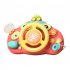 Cartoon Simulate Steering Wheel Toys Electric Driving Car Steering Wheel With Sound Light Educational Toys For Birthday Gifts pink
