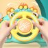 Cartoon Simulate Steering Wheel Toys Electric Driving Car Steering Wheel With Sound Light Educational Toys For Birthday Gifts pink