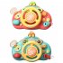 Cartoon Simulate Steering Wheel Toys Electric Driving Car Steering Wheel With Sound Light Educational Toys For Birthday Gifts pink