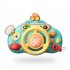 Cartoon Simulate Steering Wheel Toys Electric Driving Car Steering Wheel With Sound Light Educational Toys For Birthday Gifts green