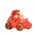 Cartoon pull back car with little princess  parent product green
