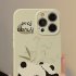 Case Cute Animal Pattern Soft Shockproof Cell Phone Cover For Iphone 15 Series green panda butt 15