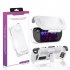 Case Set With Bracket Ultra thin Protective Case Removable Cover Compatible For Steam Deck Host Game Accessories white