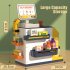 Cash Register Playset For Kids Simulation Money Scanner Play Foods Refrigerator Pretend Play Toys Gifts For Boys Girls green