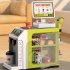 Cash Register Playset For Kids Simulation Money Scanner Play Foods Refrigerator Pretend Play Toys Gifts For Boys Girls green