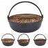 Cast Iron Dutch Oven with Wooden Cover Flat Bottom Design Single Non coated Non stick Pan Cast Iron Dutch Oven 29CM