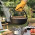 Cast Iron Dutch Oven with Wooden Cover Flat Bottom Design Single Non coated Non stick Pan Cast Iron Dutch Oven 29CM