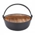 Cast Iron Dutch Oven with Wooden Cover Flat Bottom Design Single Non coated Non stick Pan Cast Iron Dutch Oven 29CM