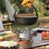 Cast Iron Dutch Oven with Wooden Cover Flat Bottom Design Single Non coated Non stick Pan Cast Iron Dutch Oven 29CM