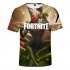 Casual 3D Cartoon Pattern Round Neck T shirt Picture color AB XXL