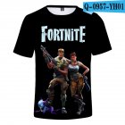 Casual 3D Cartoon Pattern Round Neck T-shirt Picture color S_XS