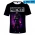 Casual 3D Cartoon Pattern Round Neck T shirt Picture color V L
