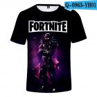 Casual 3D Cartoon Pattern Round Neck T shirt Picture color V L