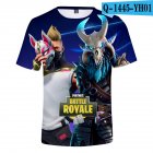 Casual 3D Cartoon Pattern Round Neck T shirt Picture color AI XXL