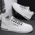 Casual Men Sneakers Ergonomic Design Anti Slip Lightweight Breathable Minimalist Sports Platform Shoes Outdoor Training Shoes White 44
