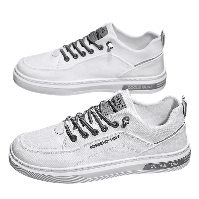 Casual Men Sneakers Ergonomic Design Anti-Slip Lightweight Breathable Minimalist Sports Platform Shoes Outdoor Training Shoes White 44