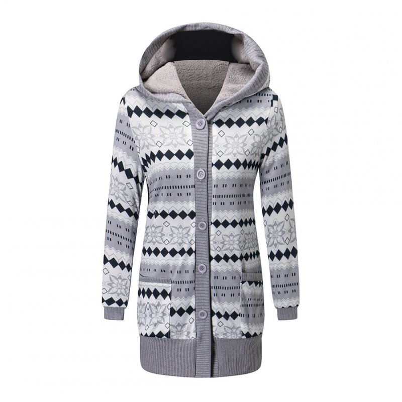 Casual Winter Thickening Jacket light Grey L