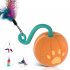 Cat 2 speed Interactive Toys Ball with Led Light 3pcs Feathers Type c Charging Built in 500mah Battery Pumpkin