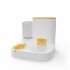 Cat Bowl Automatic Feeder With Water Dispenser Stainless Steel Cat Bowl Ceramic Pet Food Water Bowl For Dog Integrated feeder Yellow B