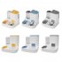 Cat Bowl Automatic Feeder With Water Dispenser Stainless Steel Cat Bowl Ceramic Pet Food Water Bowl For Dog Integrated feeder Yellow B
