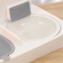 Cat Bowl Automatic Feeder With Water Dispenser Stainless Steel Cat Bowl Ceramic Pet Food Water Bowl For Dog Integrated feeder Gray B