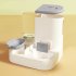 Cat Bowl Automatic Feeder With Water Dispenser Stainless Steel Cat Bowl Ceramic Pet Food Water Bowl For Dog Integrated feeder Gray B