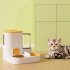Cat Bowl Automatic Feeder With Water Dispenser Stainless Steel Cat Bowl Ceramic Pet Food Water Bowl For Dog Integrated feeder Gray B