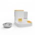 Cat Bowl Automatic Feeder With Water Dispenser Stainless Steel Cat Bowl Ceramic Pet Food Water Bowl For Dog Integrated feeder Gray B
