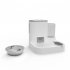 Cat Bowl Automatic Feeder With Water Dispenser Stainless Steel Cat Bowl Ceramic Pet Food Water Bowl For Dog Integrated feeder Gray B