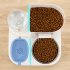 Cat Bowl Automatic Feeder With Water Dispenser Stainless Steel Cat Bowl Ceramic Pet Food Water Bowl For Dog Integrated feeder Gray B